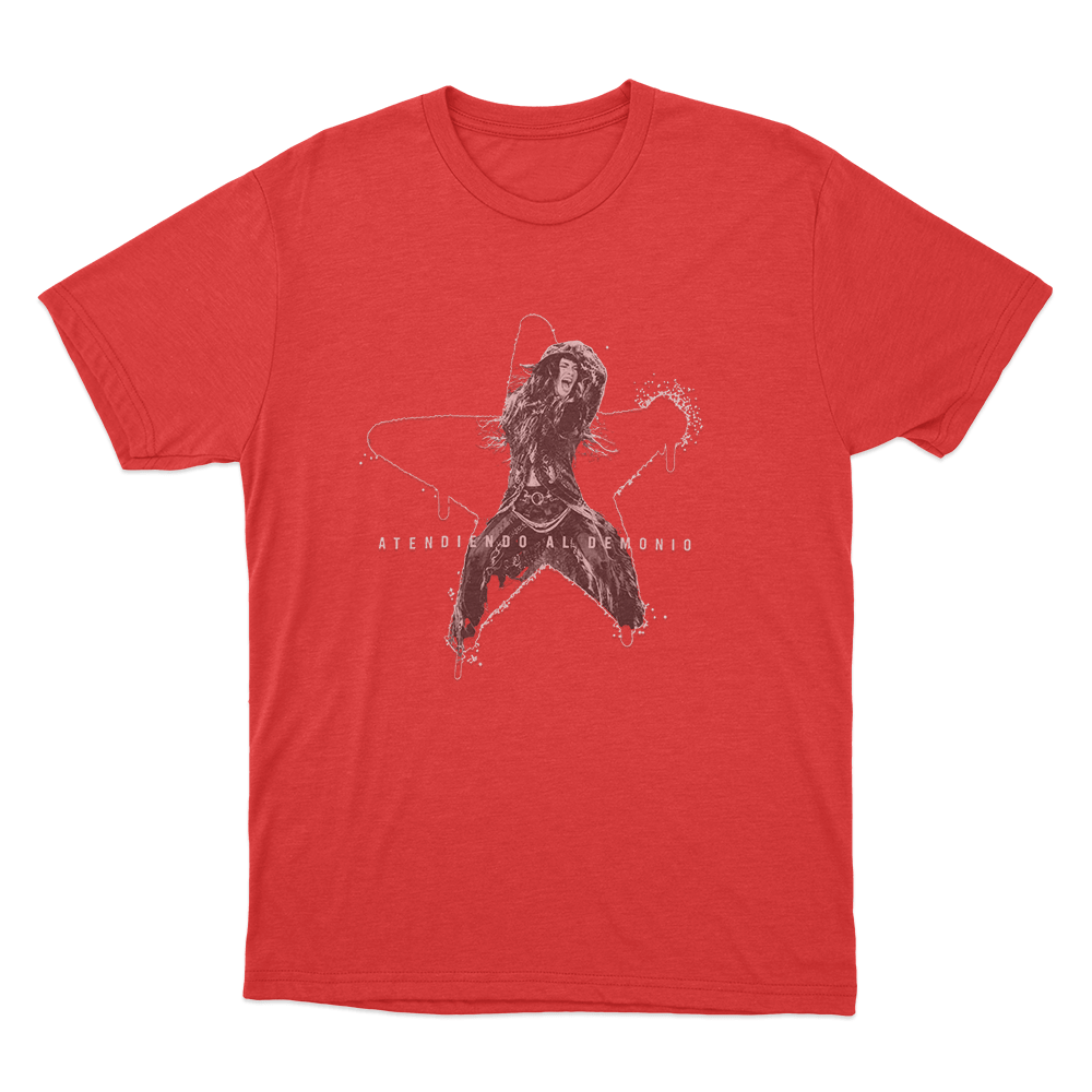 Atendiendo Al Demonio Unisex T Shirt Red Atendiendo Al Demonio Unisex T Shirt Red
