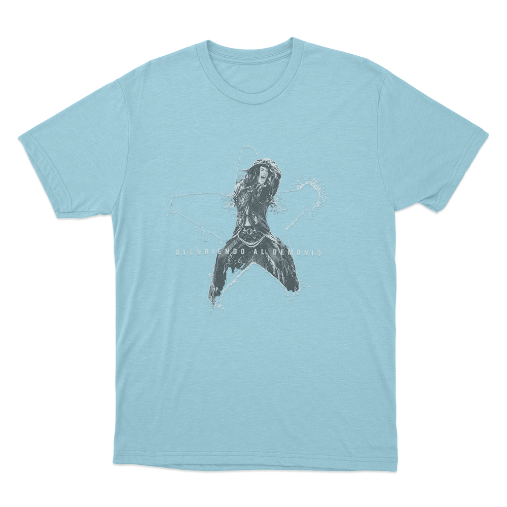 Atendiendo Al Demonio Unisex T Shirt Sky Blue Atendiendo Al Demonio Unisex T Shirt Sky Blue