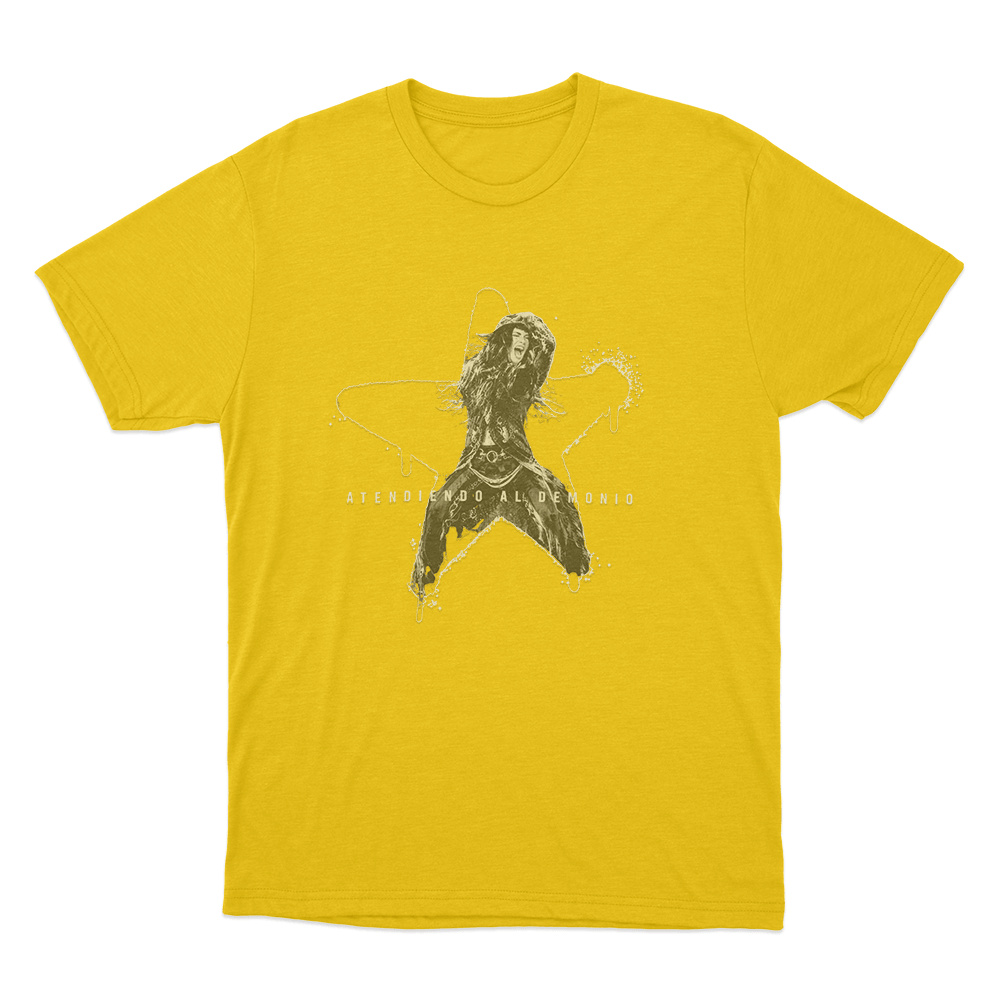 Atendiendo Al Demonio Unisex T Shirt Yellow Atendiendo Al Demonio Unisex T Shirt Yellow